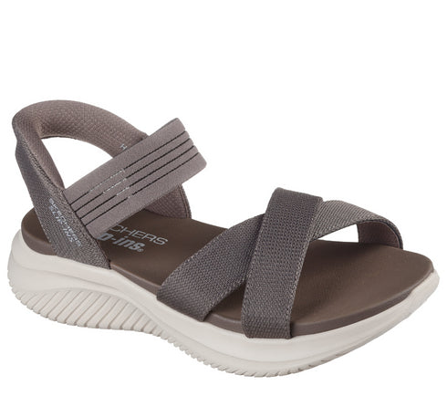 Sandale sport, dama, SKECHERS SLIP-INS ULTRA FLEX 3.0 NEVER BETTER 119975-DKTP gri, textil